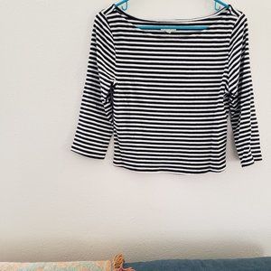 Ribbed Long Sleeve Cropped Top - Size Small